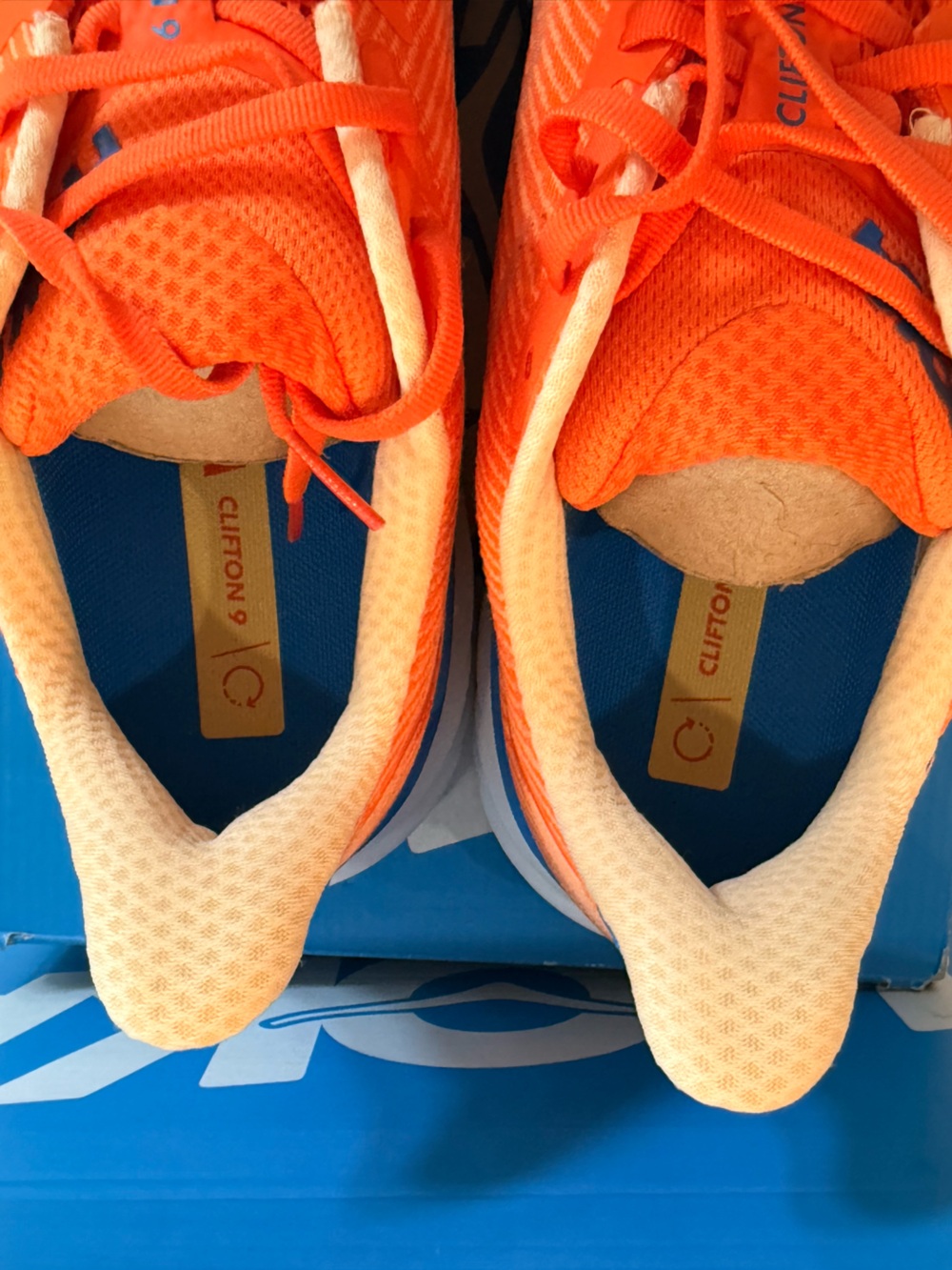 New Hoka Orange and Blue Men's Athletic Running Shoes Size 10.5 - Picture 6 of 9
